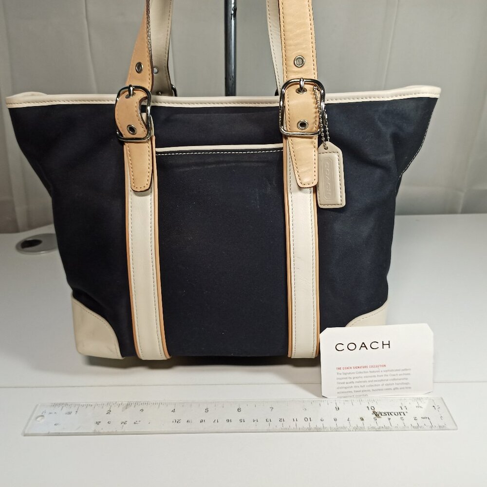 Coach New York Medium Navy White